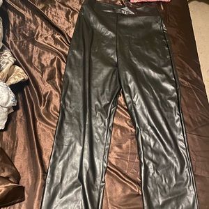 Black leather pants